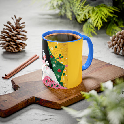 💌🎄 The Christmas Letter Of Holly House Colorful Mug – Whimsical Art Deco Holiday Charm
