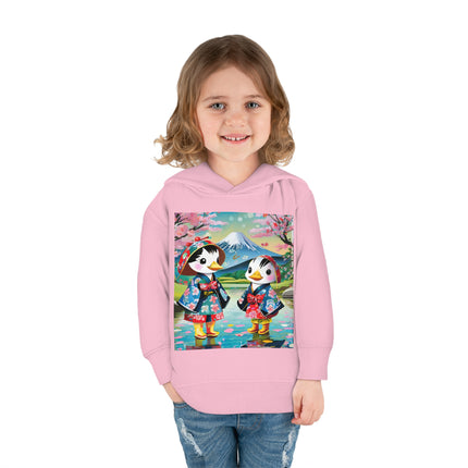 Rainy Day Ducks Toddler Pullover Fleece Hoodie