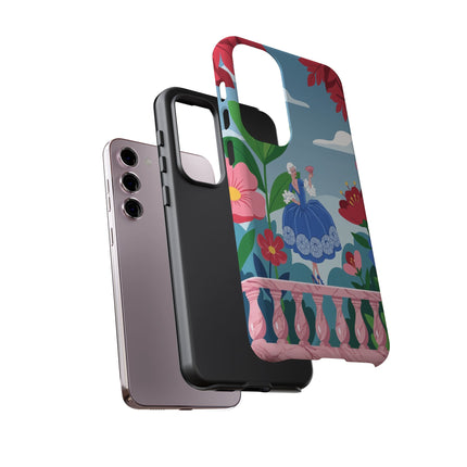 🌺🪭 The Lady Of The Grand Flower Terrace Phone Case – Art Deco Garden Elegance