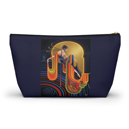 Art Deco Muse Cosmetic Bag – Elegant Poise & Golden Radiance