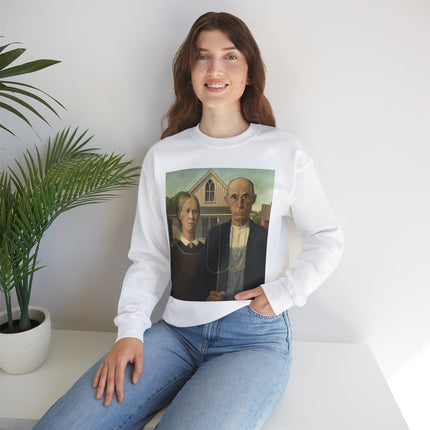 American Gothic by Grant Wood Heavy Blend™ Crewneck Sweatshirt