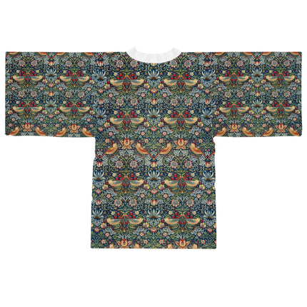Strawberry Thief by William Morris Long Sleeve Kimono Robe (AOP)