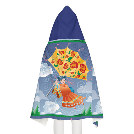 Flight of Blossoms Youth Hooded Towel