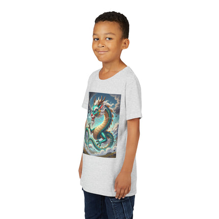 Tibetan Dragon in Battle Youth Short Sleeve Tee