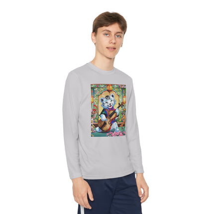 Melodies of the Snow Lion Cub Youth Long Sleeve Competitor Tee – Musical Magic & Enchanted Adventure