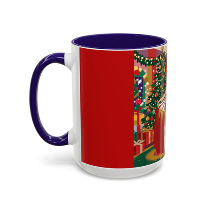 🎄💃 The Christmas Mirror Duet Colorful Mug – Art Deco Holiday Elegance