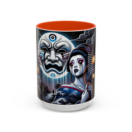 Geisha’s Black Ink Tears Colorful Mugs (11oz, 15oz)