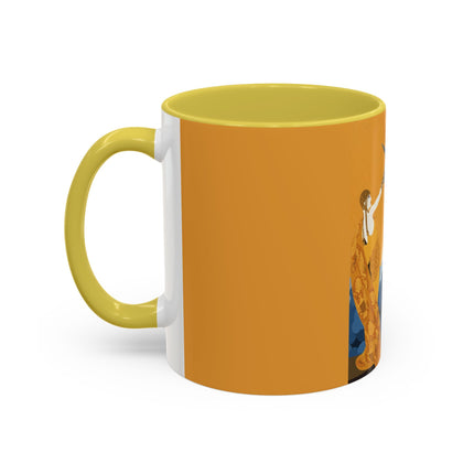 Falcon Mistress Colorful Mugs – Art Deco Majesty & Mythic Freedom