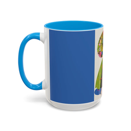Lady with the Golden Fish Colorful Mugs – Whimsical Fashion & Playful Fantasy