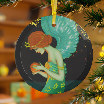Twilight Angel Glass Ornament
