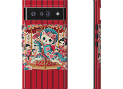 Geisha Kitten's Enchanted Carousel Phone Cases