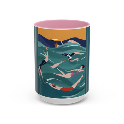Summer Splash Colorful Mugs – Retro Beach Joy & Carefree Summer Vibes