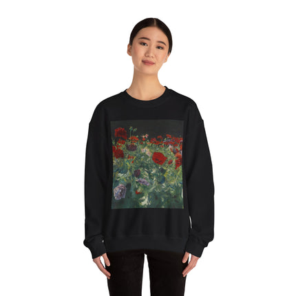 Poppies (A Study of Poppies for Carnation, Lily, Lily, Rose) by John Singer Sargent Heavy Blend™ Crewneck Sweatshirt
