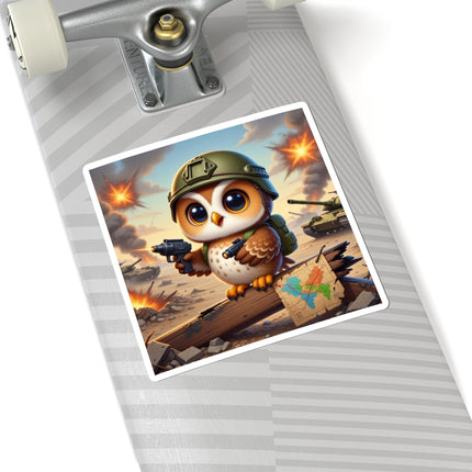 🦉🌟 The Owl on the Front Lines Kiss-Cut Sticker – Courage & Quiet Strength