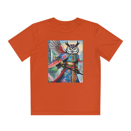 Cyberpunk Samurai Owl Youth Competitor Tee
