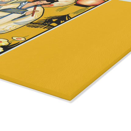 Golden Embrace Glass Cutting Board