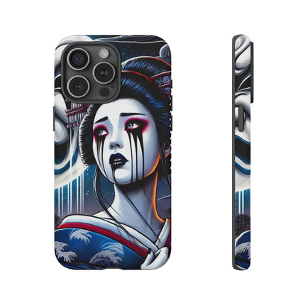 Geisha’s Black Ink Tears Phone Cases