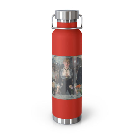 A Bar at the Folies-Bergère by Edouard Manet Copper Vacuum Insulated Bottle, 22oz