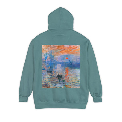 Sunrise by Claude Monet Unisex Garment-Dyed Hoodie