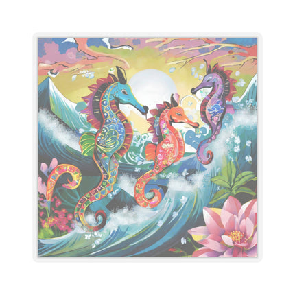 Seahorse Symphony Kiss-Cut Stickers (4 Sizes)