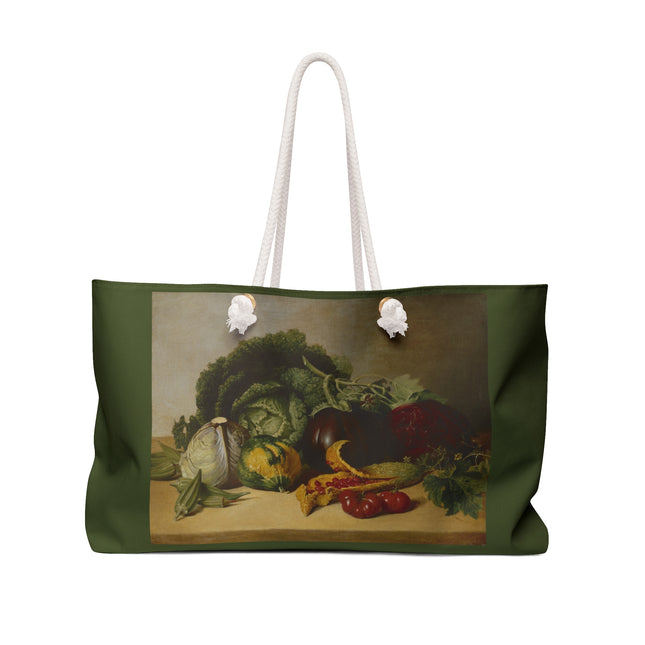 Still Life, Balsam Apple, and Vegetables by James Peale Weekender Bag