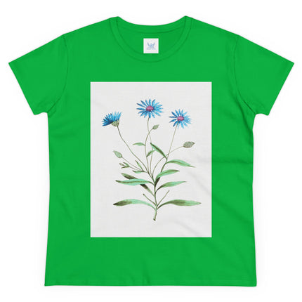Blue Strawflower by Anselmus Boëtius de Boodt Women's Midweight Cotton Tee