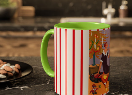 Art Deco Christmas Colorful Mugs (11oz, 15oz)