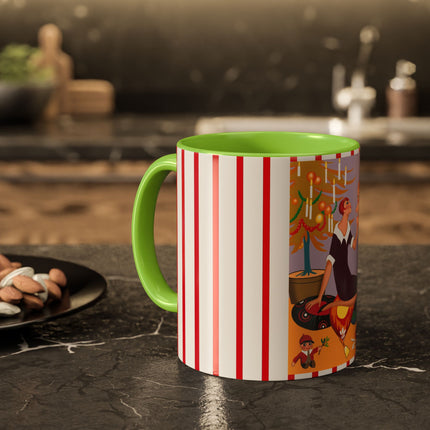 Art Deco Christmas Colorful Mugs (11oz, 15oz)