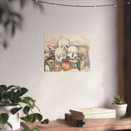 The Three Skulls by Paul Cézanne Matte Horizontal Posters
