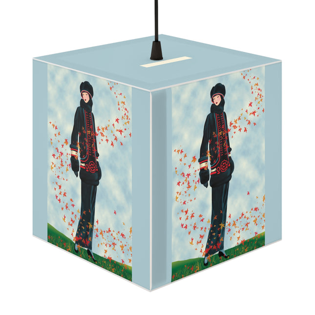 Elegance in Autumn Light Cube Lamp