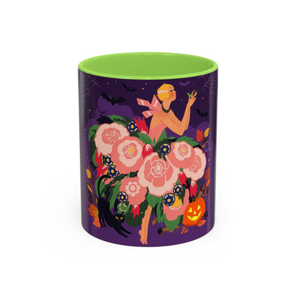 🌹🎃 The Lady Of The Haunted Rose Garden Colorful Mug – Romantic Halloween Charm