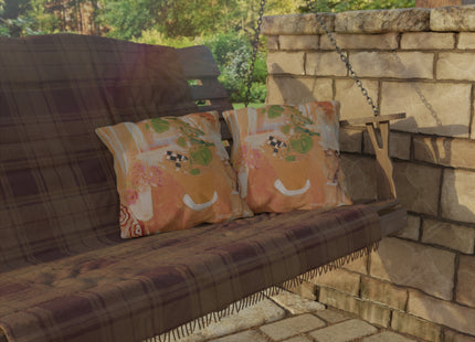 Still Life with Bronze Head by Oskar Moll Outdoor Pillows