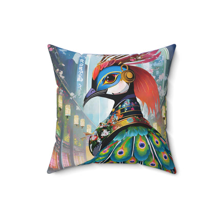 Techno Plumes Spun Polyester Square Pillow