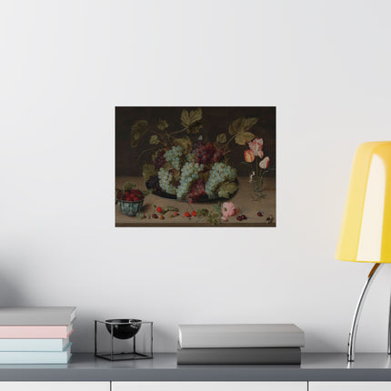 Still-life with Grapes, Flowers, & Berries by Isaak Soreau Matte Horizontal Posters