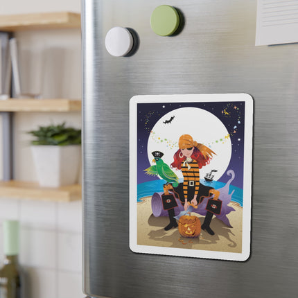 Moonlit Pirate Halloween Die-Cut Magnets (5 Sizes)
