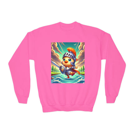 Valiant Duck Youth Crewneck Sweatshirt – Courage, Adventure & Heroic Fun