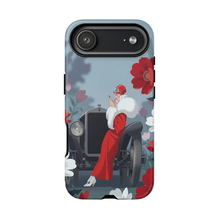 🚗🌺 The Lady Of The Grand Touring Car Phone Case – Art Deco Motoring Elegance