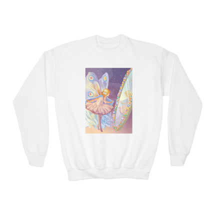 Reflections of Enchantment Youth Crewneck Sweatshirt – Fairy Magic & Elegant Wonder