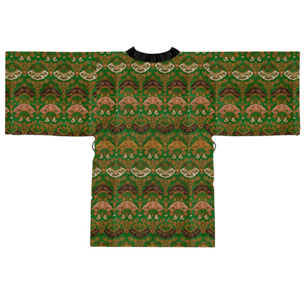 Japanese Fan Pattern by G.A. Audsley Long Sleeve Kimono Robe (AOP)