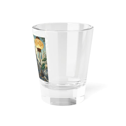 Moonlit Bridge Gentleman Shot Glass – Imperial Serenity & Moonlit Harmony