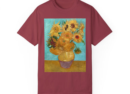 Vase with Twelve Sunflowers by Vincent van Gogh Unisex Garment-Dyed T-shirt