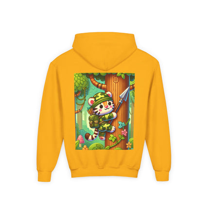 Stealthy Stripes Youth Hooded Sweatshirt – Adventure, Courage & Jungle Spirit