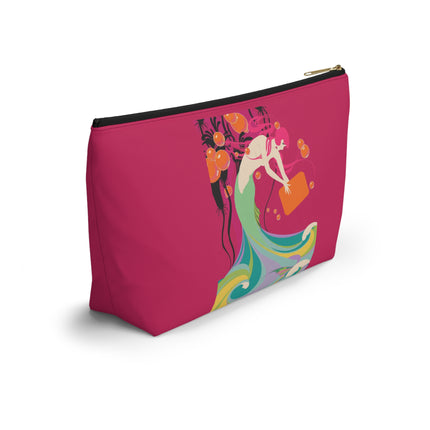Mermaid Dive Cosmetic Bag – Vibrant Waves & Playful Charm