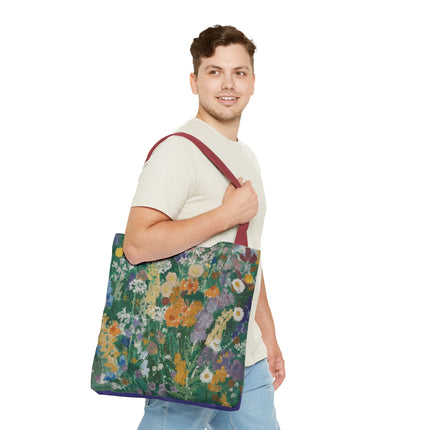 Flowers on the Mountain by August Babberger Tote Bag (AOP)