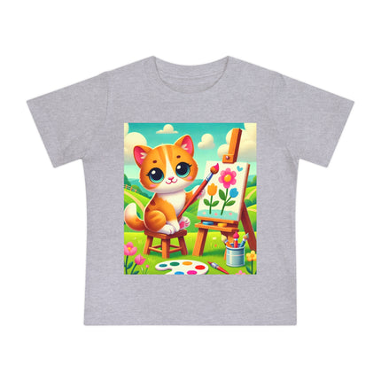 Kitten’s Creative Day Baby T-Shirt – A Little Artist at Play