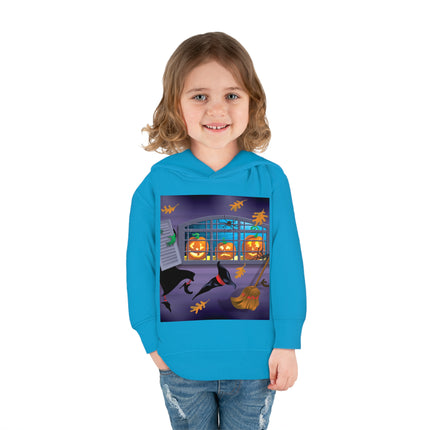 Whimsical Halloween Mischief Toddler Pullover Fleece Hoodie