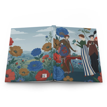 🫖🌹 The Garden Tea Society Hardcover Journal – Art Deco Fashion Illustration