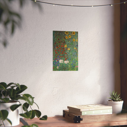 Farm Garden with Sunflowers by Gustav Klimt Fine Art Posters