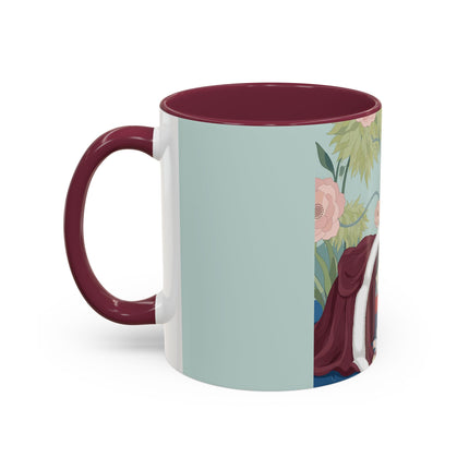 The Lady Of The Scarlet Chaise Colorful Mugs – Art Deco Romantic Elegance