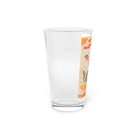 Squirrel in Fall Forest Glass, 16oz